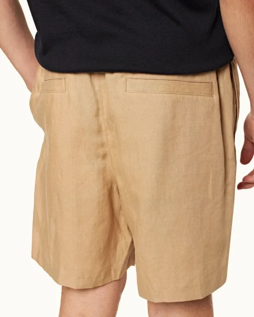 Orlebar Brown Alex Linen BISCUIT Cheap