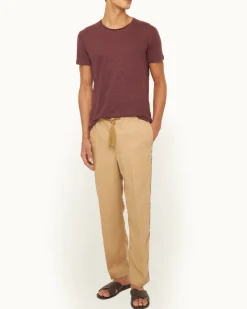 Orlebar Brown Alex Piping BISCUIT/DAMSON Best Sale