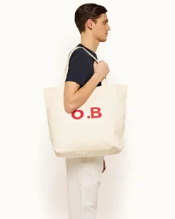 Orlebar Brown Canvas Tote NATURAL Sale