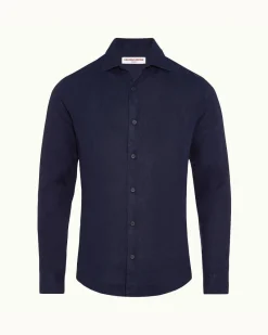 Orlebar Brown Giles Linen NAVY Shop