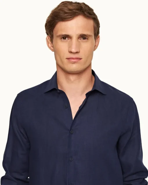 Orlebar Brown Giles Linen NAVY Shop