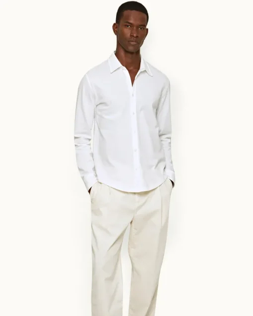Orlebar Brown Giles Pique WHITE Outlet