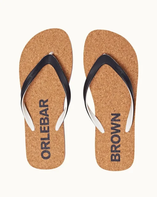 Orlebar Brown Haston Cork NAVY/ORANGE Discount