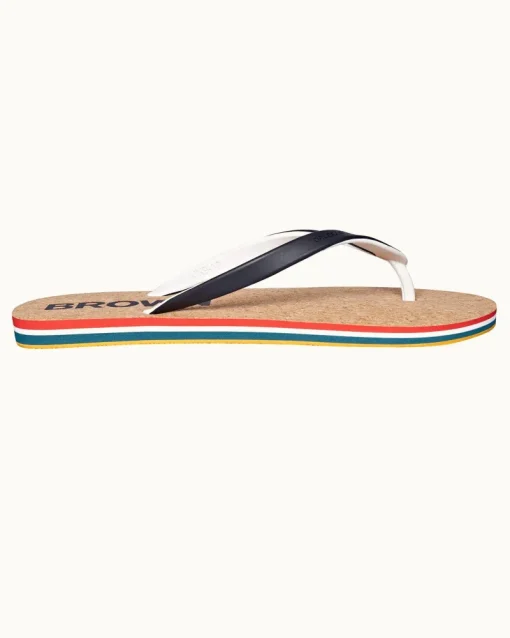 Orlebar Brown Haston Cork NAVY/ORANGE Discount