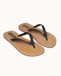 Orlebar Brown Haston Stripe BLACK/WHITESAND Best Sale