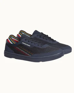 Orlebar Brown Larson NAVY/ORANGE/AQUAMARINE Shop