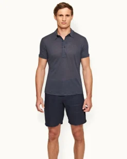 Orlebar Brown Norwich Linen NAVY Outlet