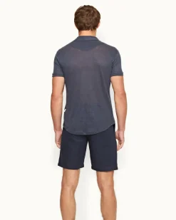 Orlebar Brown Norwich Linen NAVY Outlet