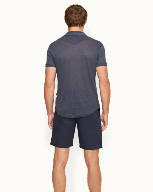 Orlebar Brown Norwich Linen NAVY Outlet