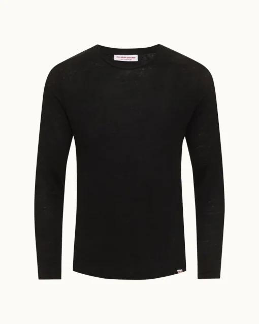 Orlebar Brown Ob-T Linen BLACK Best Sale