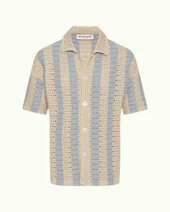 Orlebar Brown Thomas Crochet LIGHTSKYPOOL/WHITESAND Cheap