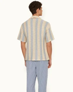 Orlebar Brown Thomas Crochet LIGHTSKYPOOL/WHITESAND Cheap